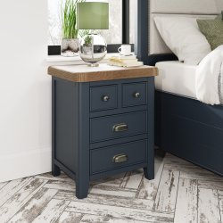 Haxby Oak Painted Bedroom Extra Large Bedside Cabinet