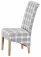 The Chair Collection Scroll Back Chair - Cappuccino Check (Pair)