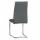 The Chair Collection Diamond Stitch Dining Chair, Chrome Legs Dark Grey (Pair)