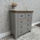 Haxby Oak Painted Bedroom 2 Over 3 Chest - Grey
