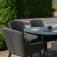 Maze - Outdoor Zest 6 Seat Oval Dining Set  - Charcoal