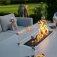Maze - Outdoor Pulse 3 Seater Sofa Set with Fire Pit Table - Lead Chine