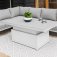 Maze Aluminium Oslo Corner Sofa Group with Rising Table- White