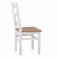 Eton Crossback Chair Wooden Seat (Pair) - White