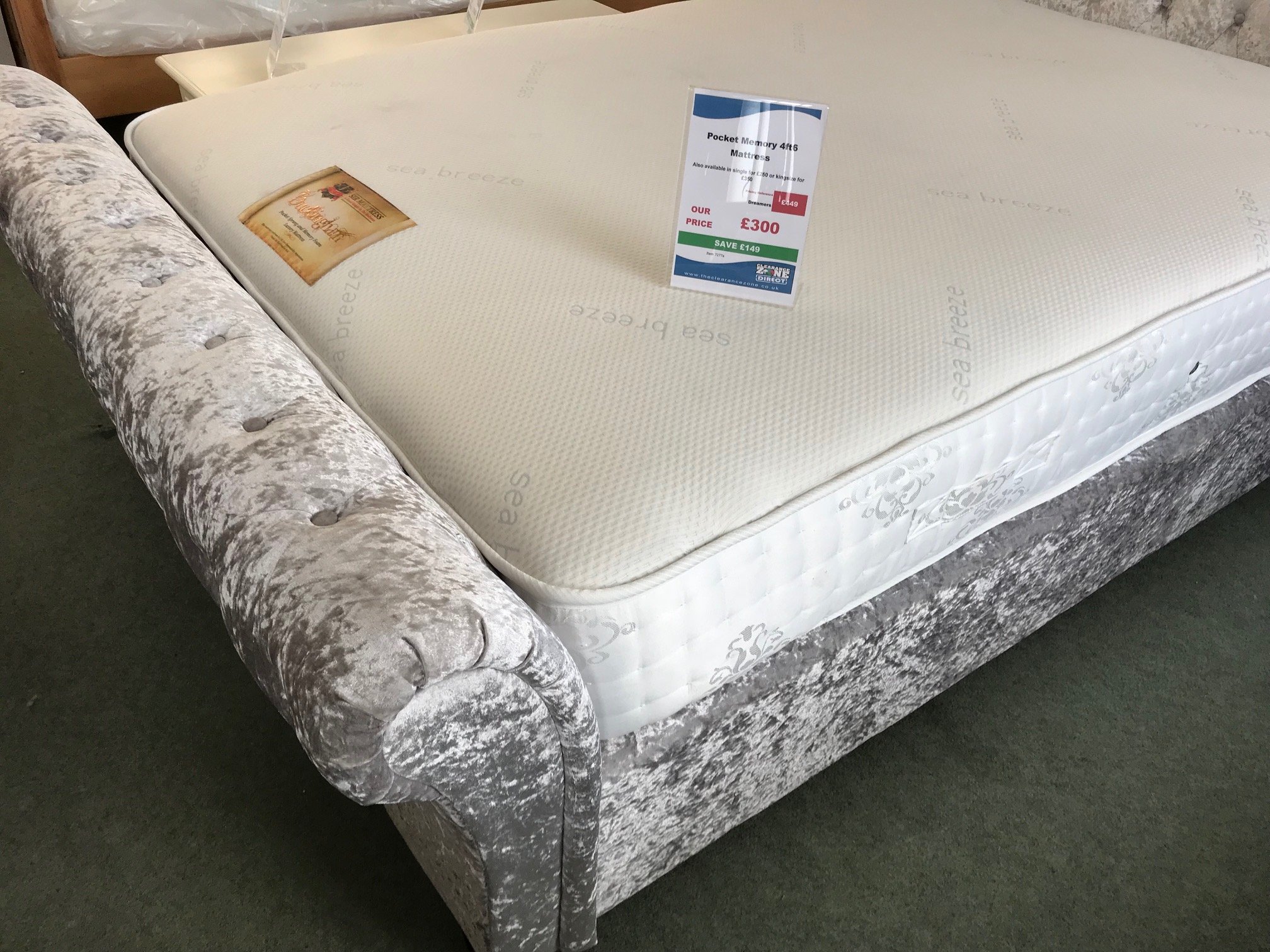 1000 pocket sprung mattress v memory foam