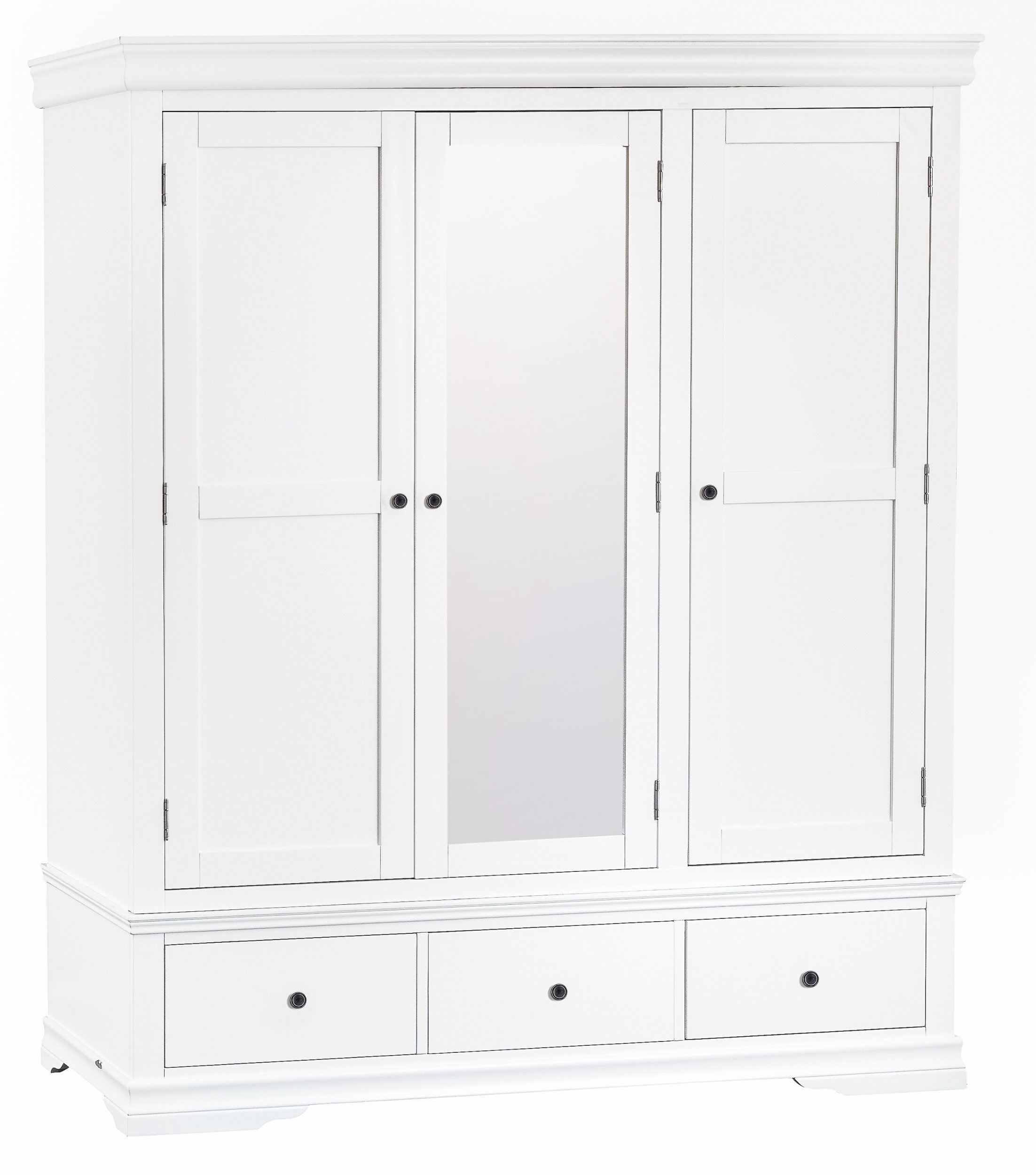 Swanley White Bedroom Triple Wardrobe The Clearance Zone