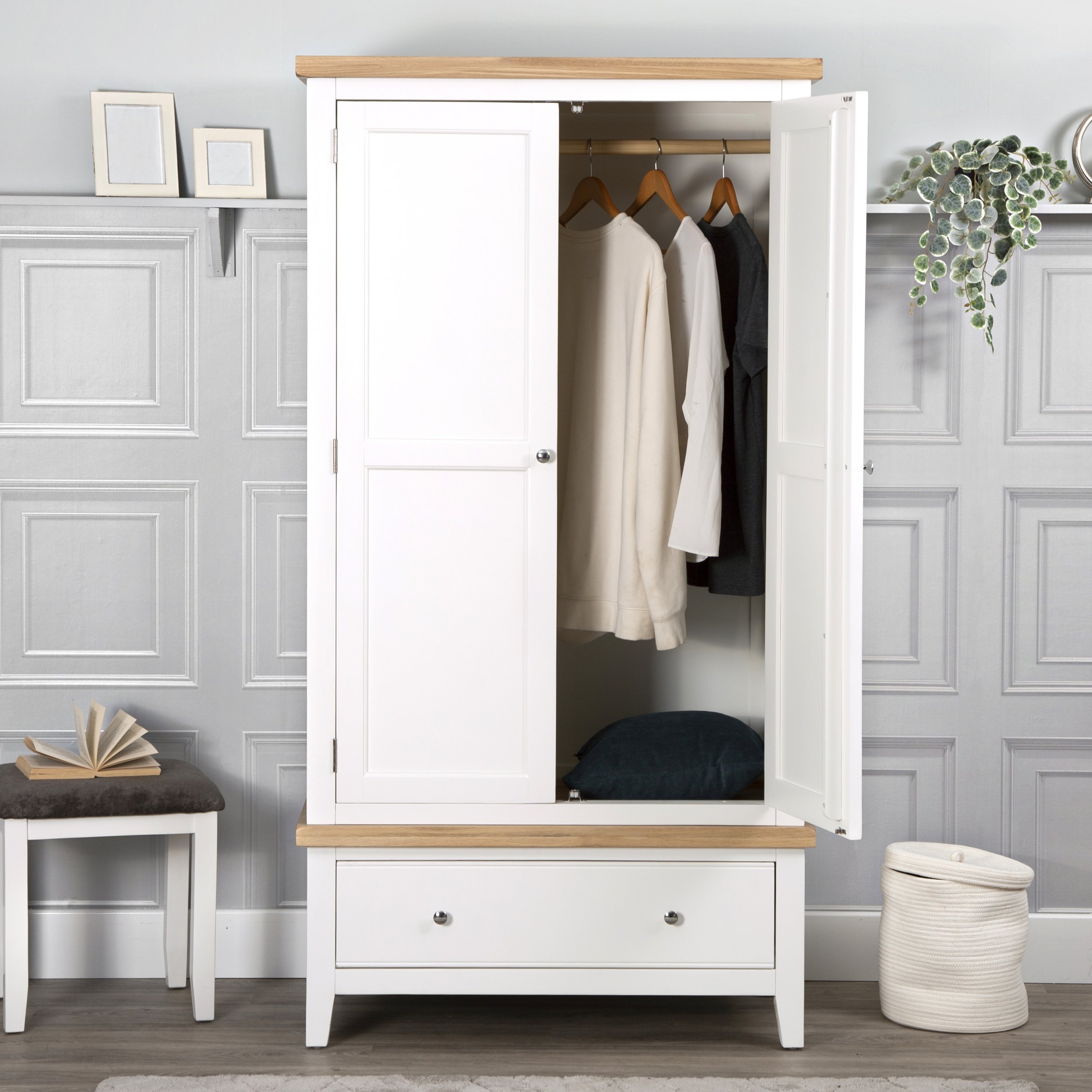 Eton 2 Door Wardrobe White The Clearance Zone