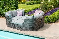 Lit de repos Maze en rotin Cheltenham - Gris