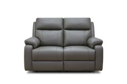 Renley Power Reclining 2 Seater - Genuine Leather - Grey