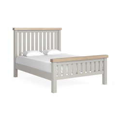 Sandwell 4ft6 Slatted Bed - Stone Grey