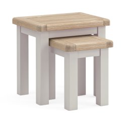 Sandwell Nest of 2 Tables - Stone Grey