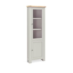 Sandwell Corner Display Cabinet - Stone Grey