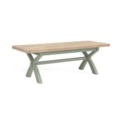 Sandwell Cross Leg Extending Dining Table - Sage