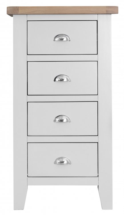 Kettering White Bedroom 4 Drawer Narrow Chest The Clearance Zone