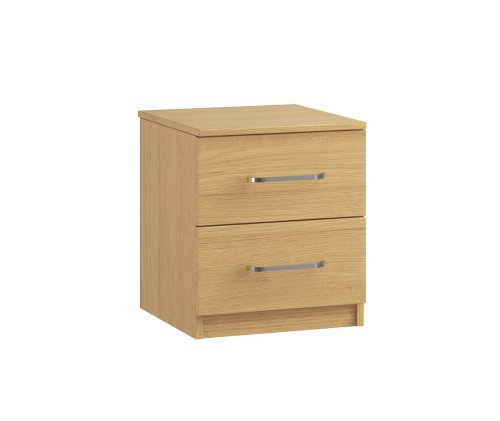 Ravenna 2 Drawer Bedside Cabinet: Rimini Oak