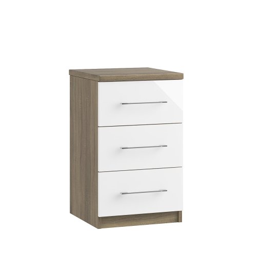 Catania 3 Drawer Bedside Cabinet