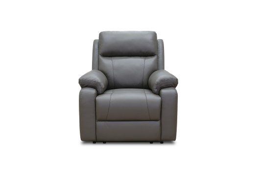 Renley Power Reclining Armchair - Genuine Leather - Grey