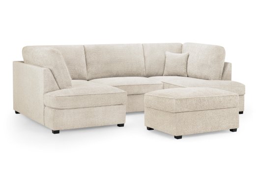 Camden U Shape Sofa with Additional Footstool - Boucle