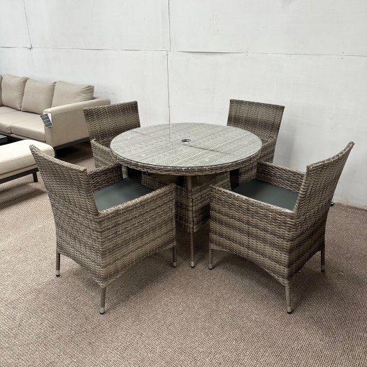 Lille 4 Seat Round Dining Set