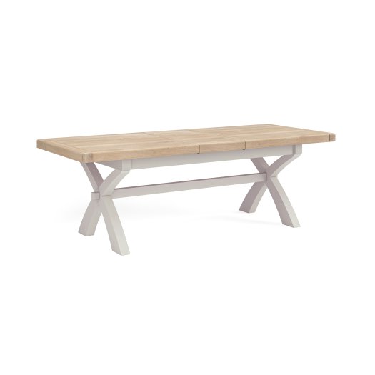 Sandwell Cross Leg Extending Dining Table - Stone Grey