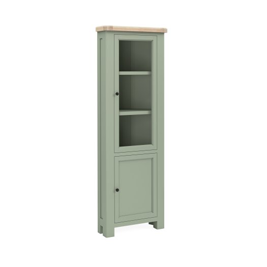 Sandwell Corner Display Cabinet - Sage