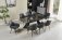 Chicago 1.6m Extending Dining Set - Black & Gold