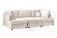 Camden U Shape Sofa with Additional Footstool - Plush Velvet