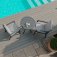 New York 3 Piece Bistro Set - Dove Grey