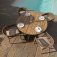 Porto 4 Seat Round Dining Set - Sandstone