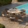 Porto 6 Seat Round Dining Set - Sandstone