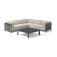 Ibiza Small Corner Sofa Set With Square Coffee Table / Oatmeal