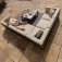 Ibiza Medium Corner Sofa Set With Square Coffee Table / Oatmeal