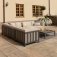 Ibiza Medium Corner Sofa Set With Square Coffee Table / Oatmeal