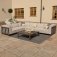 Ibiza Medium Corner Sofa Set With Square Coffee Table / Oatmeal