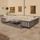 Ibiza U Shape Sofa Set With Square Coffee Table / Oatmeal