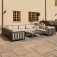 Ibiza U Shape Sofa Set With Square Coffee Table / Oatmeal