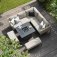 Pulse Square Corner Dining Set - With Fire Pit Table - Oatmeal