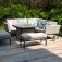 Pulse Square Corner Dining Set - With Fire Pit Table - Oatmeal