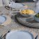 Maze Oxford 6 Seat Round Ice Dining Set With Heritage Chairs & Woven Lazy Susan