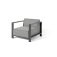 Ibiza 3 Seat Sofa Set With Square Coffee Table / Zinc Grey