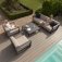 Ibiza 3 Seat Sofa Set With Square Coffee Table / Oatmeal