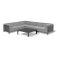 Ibiza Large Corner Sofa Set With Square Coffee Table / Zinc Grey