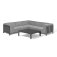 Ibiza Small Corner Sofa Set With Square Coffee Table / Zinc Grey