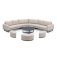 Maze - Outdoor Ethos Grande Corner Sofa Group with Round Coffee Table & Stools - Oatmeal