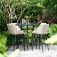 Maze - Outdoor Regal 4 Seat Round Bar Set - Oatmeal