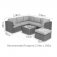 Maze London Corner Sofa Set With Ice Bucket - Brown